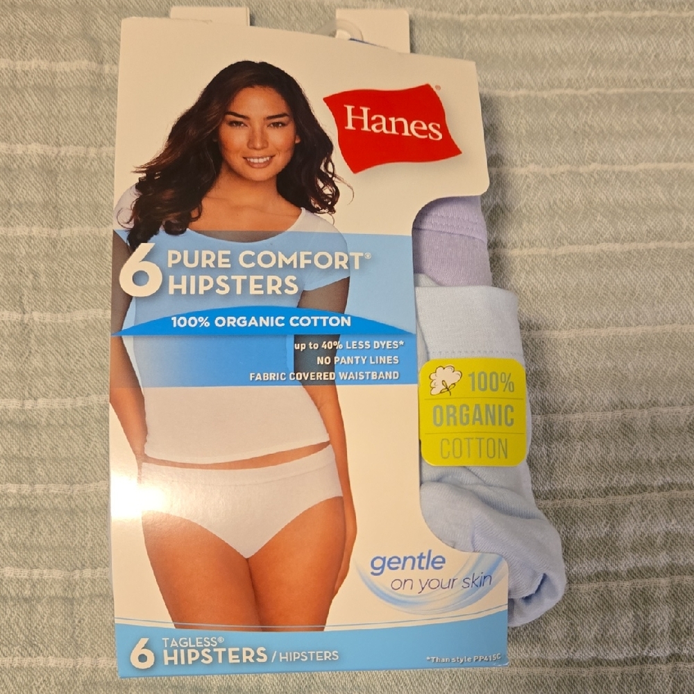 Hanes Womens Organic Cotton Hipsters